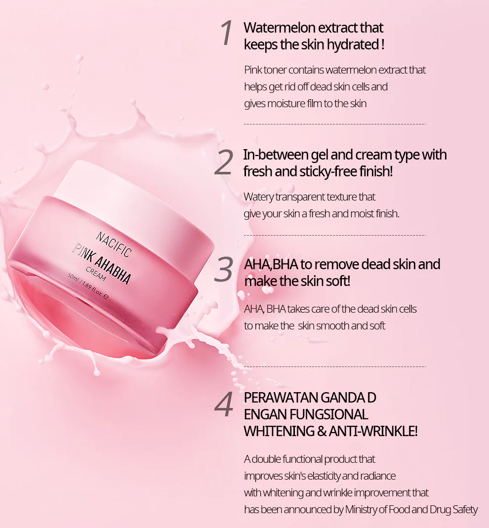 Pink AHA BHA Cream (50ml) - Image 3