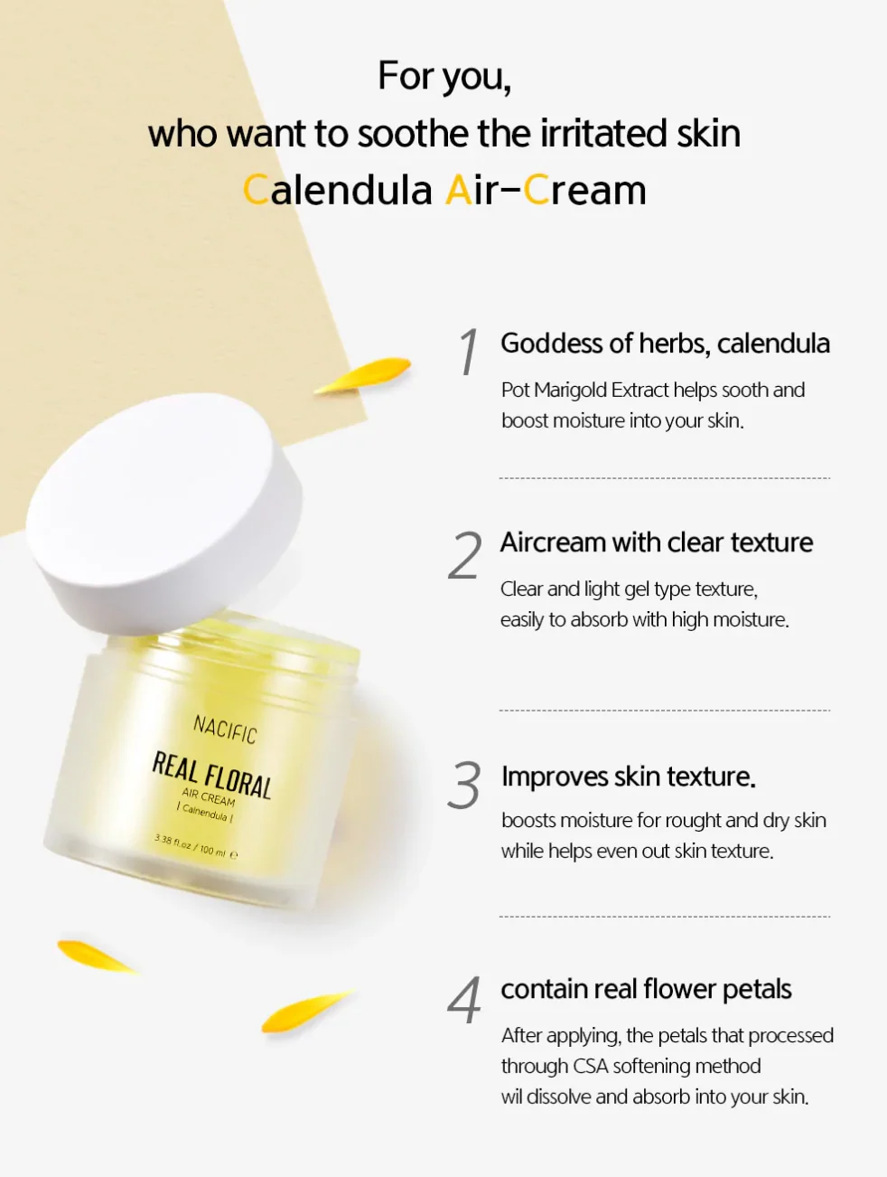 Real Floral Calendula Air Cream (100ml) - Image 4
